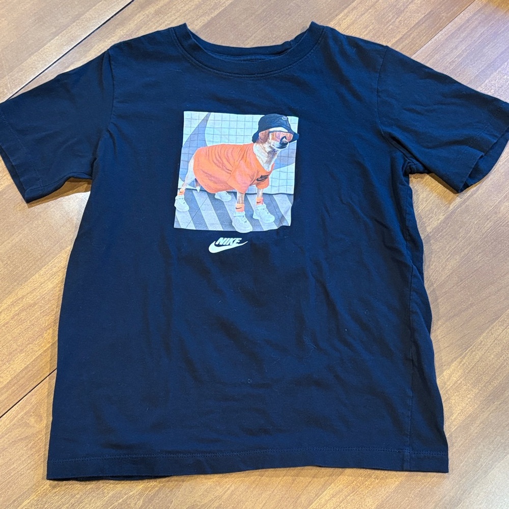 Nike Black Tee with Dog Graphic